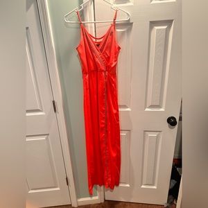 Salmon long dress